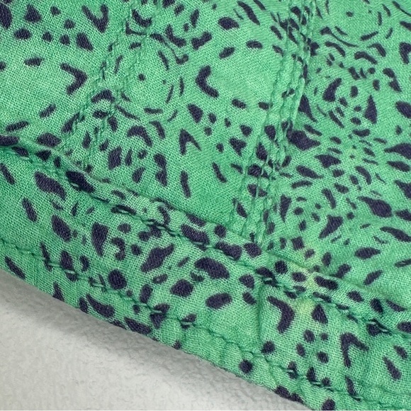 Y2K Mossimo Low Rise Shorts Sz S Green Blue Batik Drawstring 100% Cotton Micro - Picture 4 of 9